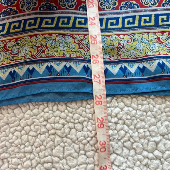 Max Studio Blue Print Sleeveless Dressy Blouse Medium - Picture 10 of 10